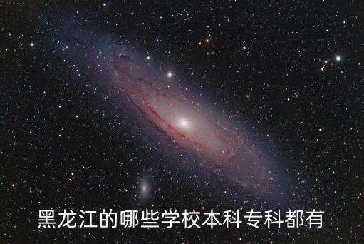 黑龙江的哪些学校本科专科都有