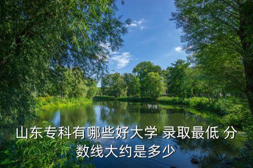 山东专科有哪些好大学 录取最低 分数线大约是多少