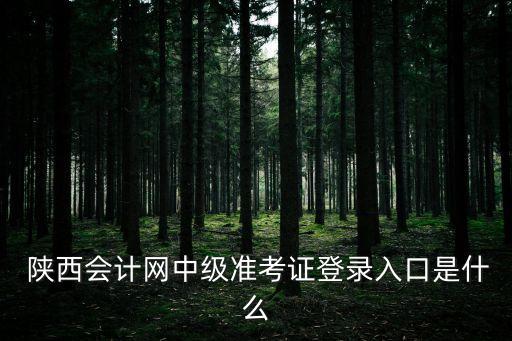  陕西会计网中级准考证登录入口是什么