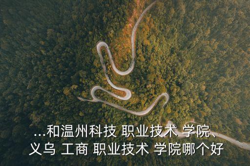 ...和温州科技 职业技术 学院、 义乌 工商 职业技术 学院哪个好