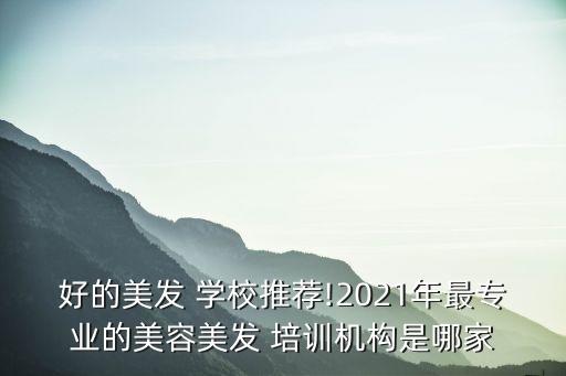 好的美发 学校推荐!2021年最专业的美容美发 培训机构是哪家