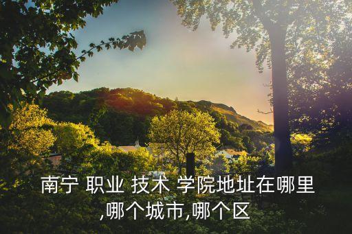 南宁管理职业技术学院,南宁职业技术学院单招专业有哪些
