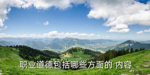  职业道德包括哪些方面的 内容