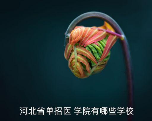  河北省单招医 学院有哪些学校