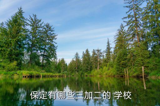  保定有哪些三加二的 学校