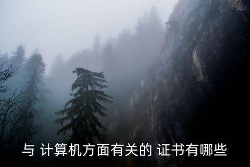 与 计算机方面有关的 证书有哪些