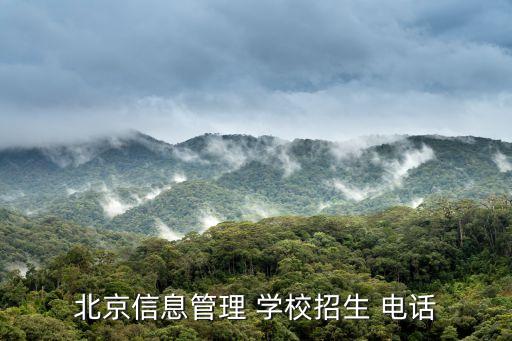 北京信息管理 学校招生 电话