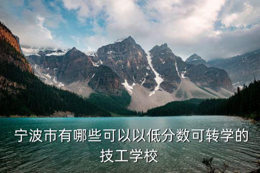  宁波市有哪些可以以低分数可转学的技工学校