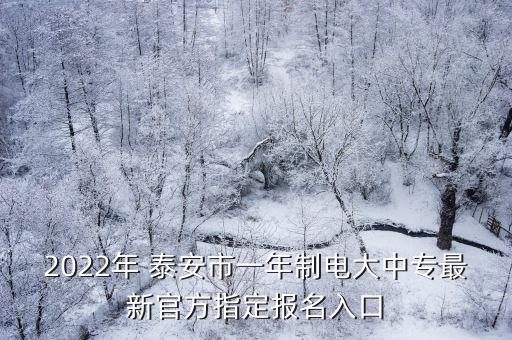 泰安市泰山区职业中等专业