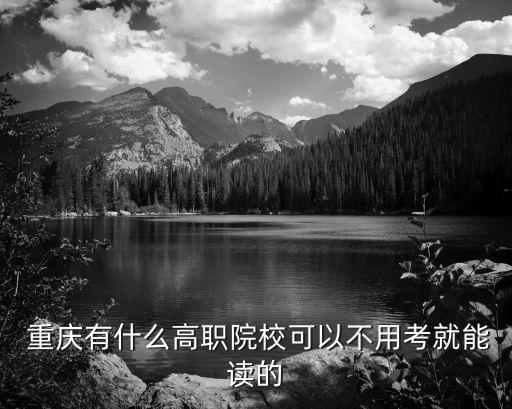  重庆有什么高职院校可以不用考就能读的
