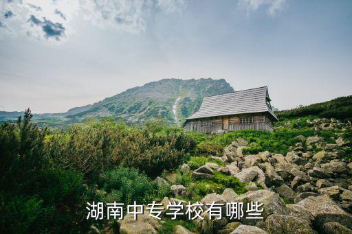湖南中专学校有哪些