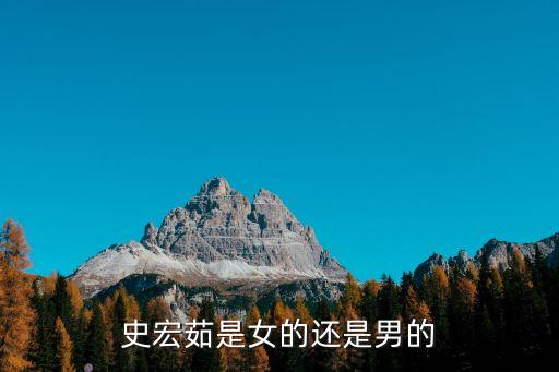 史宏茹是女的还是男的
