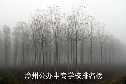  漳州公办中专学校排名榜