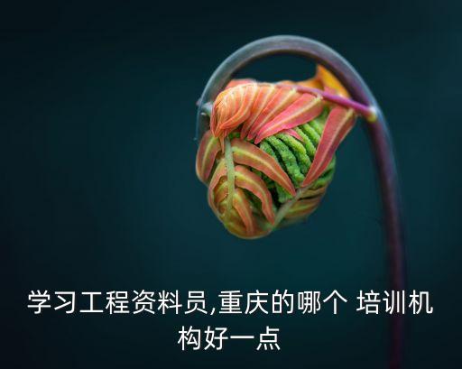 学习工程资料员,重庆的哪个 培训机构好一点