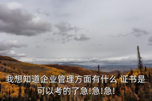 管理的有哪些职业资格证书考试报名