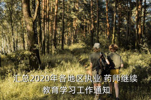 汇总2020年各地区执业 药师继续 教育学习工作通知