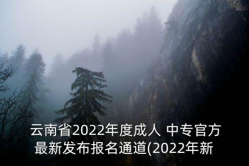  云南省2022年度成人 中专官方最新发布报名通道(2022年新