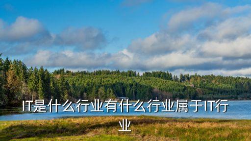 IT是什么行业有什么行业属于IT行业
