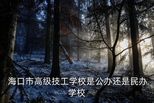  海口市高级技工学校是公办还是民办学校
