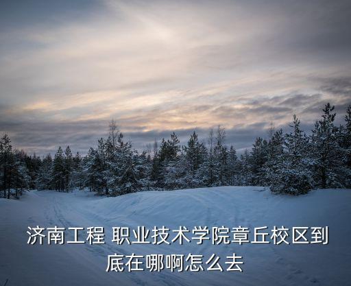  济南工程 职业技术学院章丘校区到底在哪啊怎么去