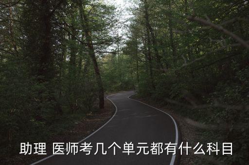  助理 医师考几个单元都有什么科目