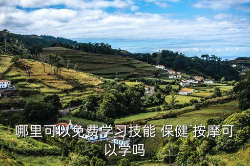 哪里可以免费学习技能 保健 按摩可以学吗