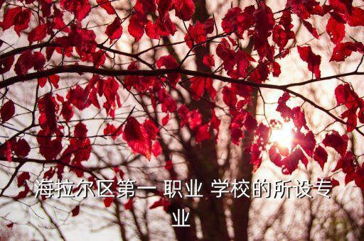  海拉尔区第一 职业 学校的所设专业