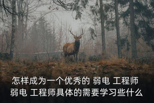 弱电工程师职业描述,弱电智能化工程师工作描述