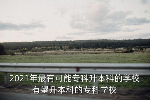2021年最有可能专科升本科的学校有望升本科的专科学校