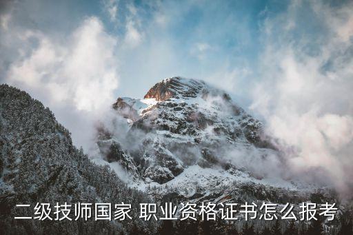 二级技师国家 职业资格证书怎么报考