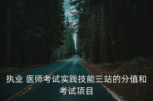 执业 医师考试实践技能三站的分值和考试项目