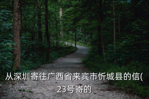 从深圳寄往广西省来宾市忻城县的信(23号寄的
