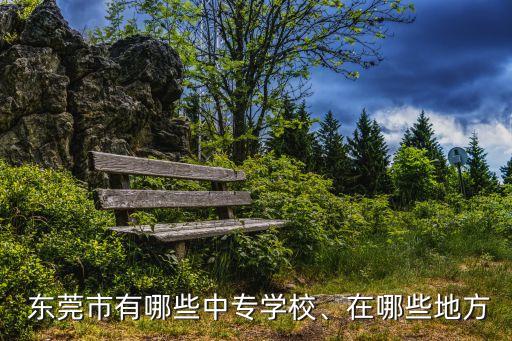  东莞市有哪些中专学校、在哪些地方