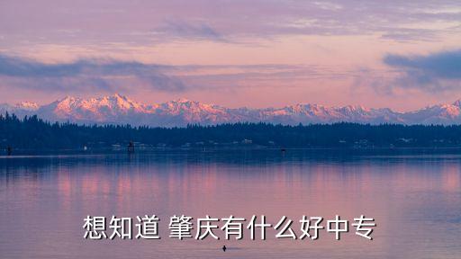 想知道 肇庆有什么好中专