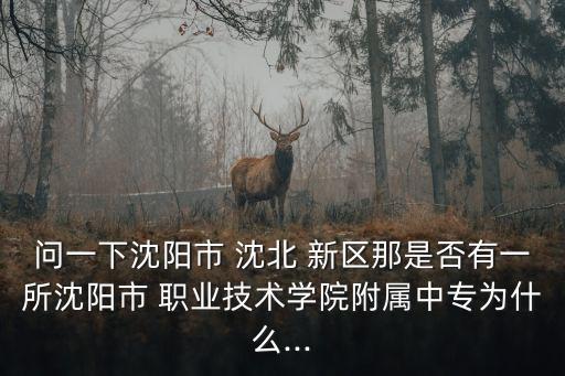 问一下沈阳市 沈北 新区那是否有一所沈阳市 职业技术学院附属中专为什么...