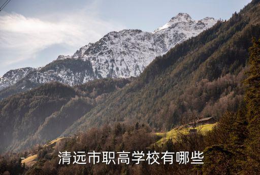  清远市职高学校有哪些
