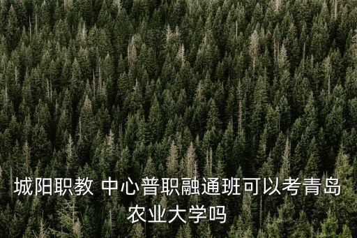 城阳区职业教育中心,青岛市城阳区职业教育中心