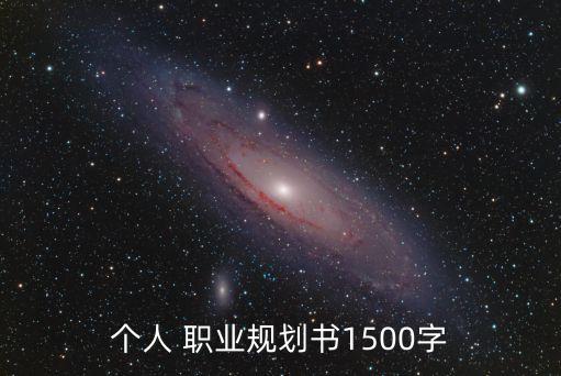 个人 职业规划书1500字