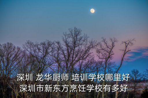  深圳 龙华厨师 培训学校哪里好 深圳市新东方烹饪学校有多好