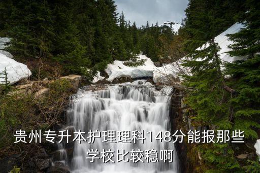 贵州专升本护理理科148分能报那些学校比较稳啊