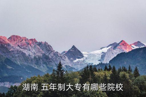 湖南 五年制大专有哪些院校